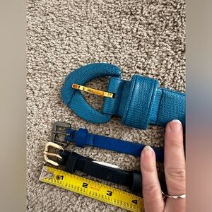 Blue Leather Belt bundle